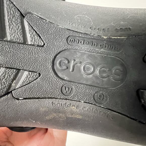 Crocs Alice Work Mary Jane Ballet Flats Women's Size 9 Black Comfort Shoes - Picture 13 of 13